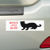 Satan´s little Helper mit Frettchenumriss Bumpersticker (Op auto)