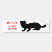 Satan´s little Helper mit Frettchenumriss Bumpersticker (Voorkant)