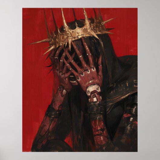 Satan Saint Hyper Realisme olieverfschilderij P Poster (Voorkant)