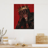 Satan Saint Hyper Realisme olieverfschilderij P Poster (Keuken)