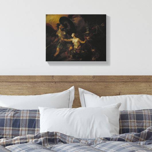 Satan, Sin en Dood Canvas Afdruk (Insitu (Slaapkamer))