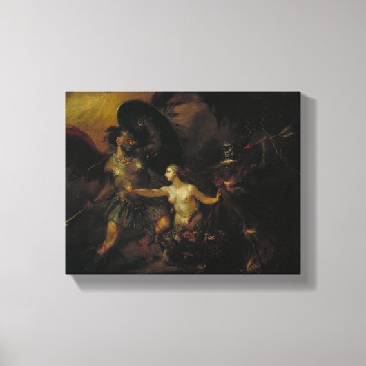 Satan, Sin en Dood Canvas Afdruk (Voorkant)