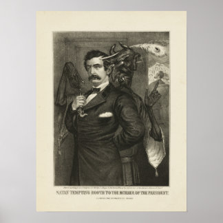 Satan tempting Booth [1865] Poster