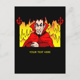 Satan the Devil Add Your Text Briefkaart