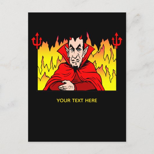 Satan the Devil Add Your Text Briefkaart (Voorkant)