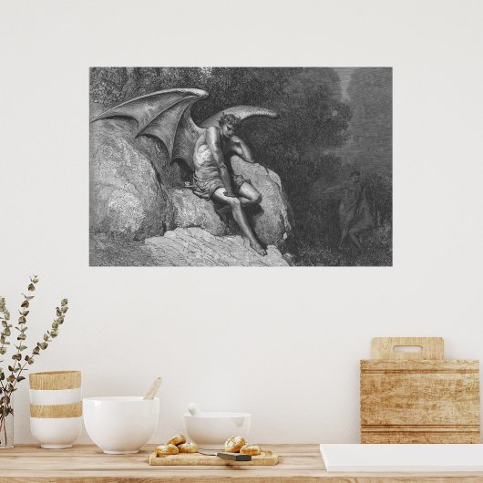 Satan Thinking Poster (Keuken)