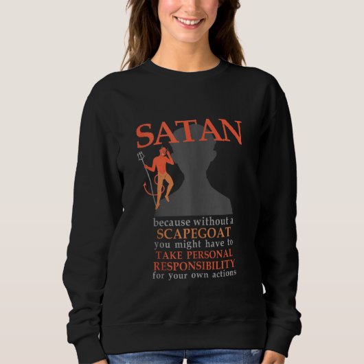 Satan verliest me Baphomet Devil 666 Scapegoat Agn Trui (Voorkant)