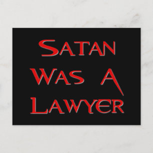 Satan was advocaat briefkaart