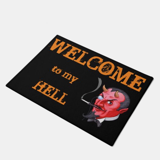 satan Welkom Deurmat (Schuin)