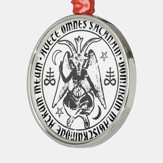 Satanic Baphomet Metalen Ornament (Links)