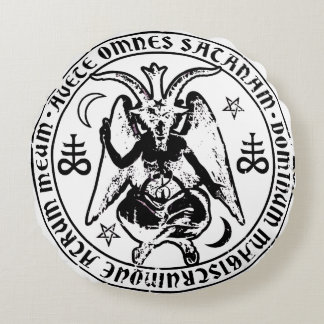 Satanic Baphomet Rond Kussen
