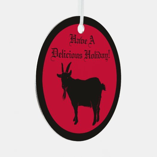 Satanic Black Goat Metalen Ornament (Voorkant Rechts)