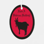 Satanic Black Goat Metalen Ornament (Voorkant links)
