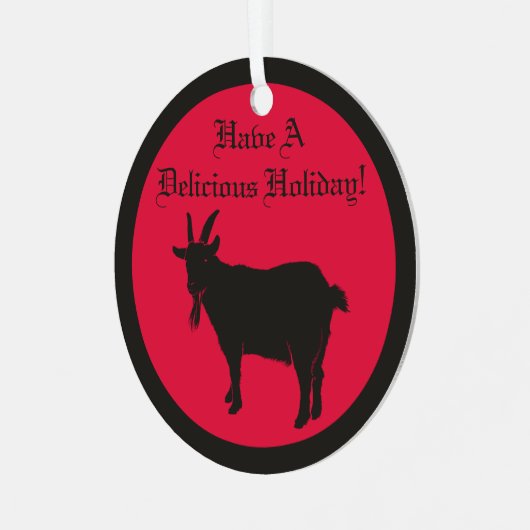 Satanic Black Goat Metalen Ornament (Voorkant links)