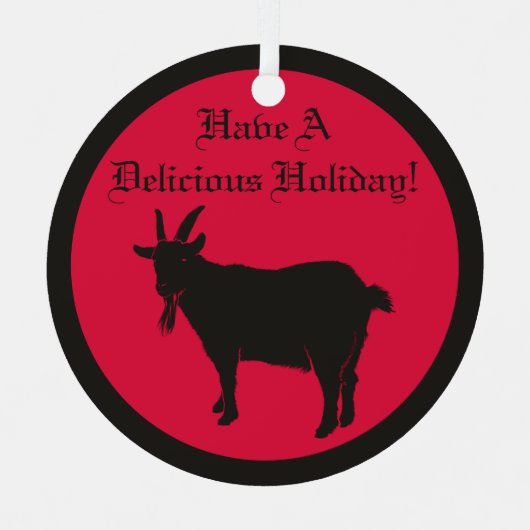 Satanic Black Goat Metalen Ornament (Voorkant)