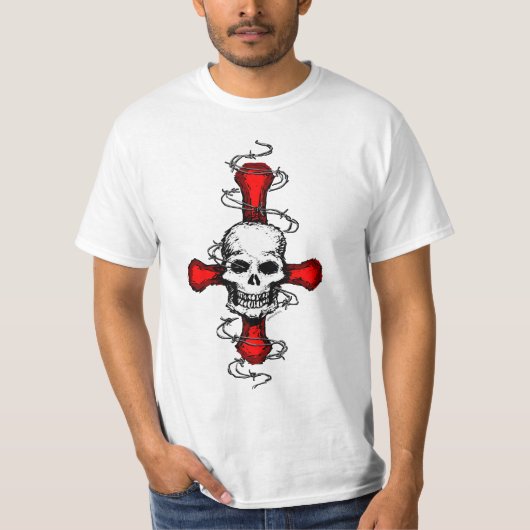 Satanic Cross Skull T-shirt (Voorkant)