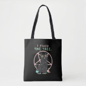 Satanic Demon Cat - griezelige Schattigee pastel G Tote Bag (Voorkant)
