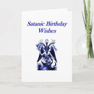 Satanic/Demonolatry Birthday Kaart