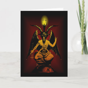 Satanic Goat Winter Solstice Wenskaart Kaart