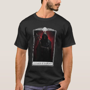 Satanic Grim Reaper Tarot Kaart Witchcraft Gothic T-shirt