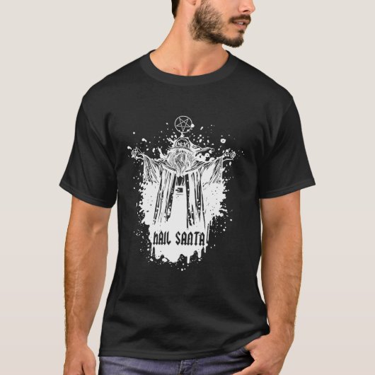 Satanic Hail Santa T-shirt (Voorkant)