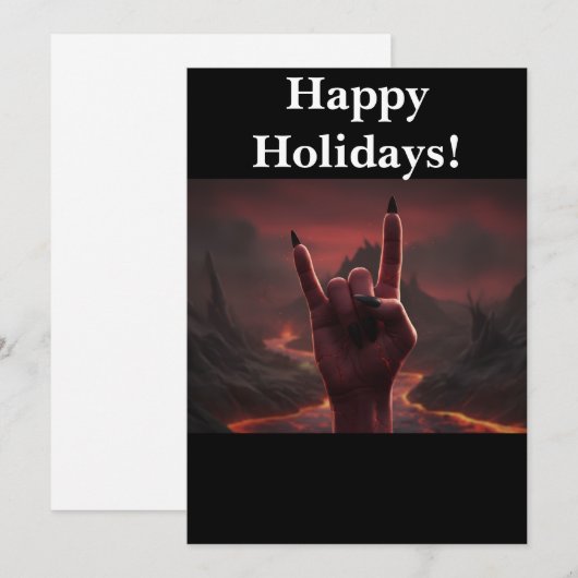 Satanic Happy Holidays Feestdagenkaart (Voorkant / Achterkant)