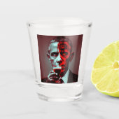 Satanic Obama Drink de bloeddruk van Amerika Shot Glas (Voorkant)