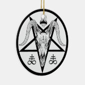 Satanic Pentagram  Keramisch Ornament (Rechts)