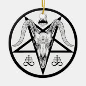 Satanic Pentagram Keramisch Ornament (Voorkant)