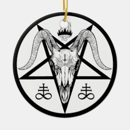 Satanic Pentagram  Keramisch Ornament