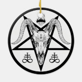 Satanic Pentagram  Keramisch Ornament (Achterkant)