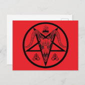 Satanic Pentagram Postcard Briefkaart (Voorkant / Achterkant)