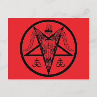 Satanic Pentagram Postcard Briefkaart