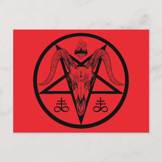 Satanic Pentagram Postcard Briefkaart (Voorkant)