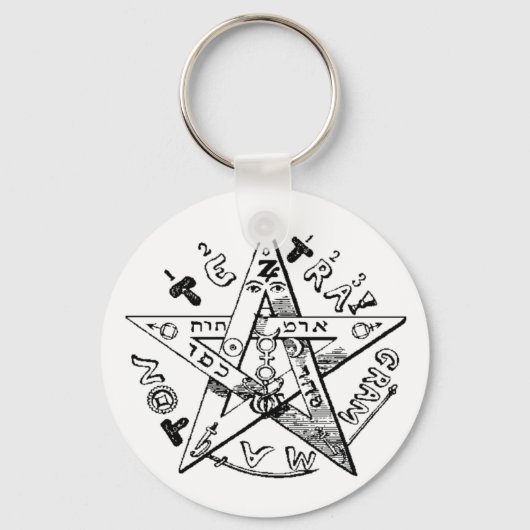Satanic Pentagram Sleutelhanger (Voorkant)