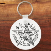 Satanic Pentagram Sleutelhanger (Voorkant)