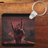 Satanic Salute Sleutelhanger (Achterkant)