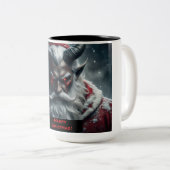 Satanic Santa Coffee Cup Tweekleurige Koffiemok (Voorkant rechts)