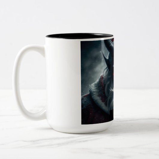Satanic Santa Coffee Cup Tweekleurige Koffiemok (Links)