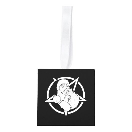 Satanic Santa Cube Ornament (Voorkant)