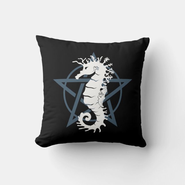 Satanic Seahorse Kussen (Voorkant)