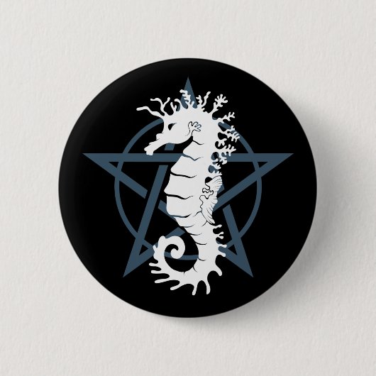Satanic Seahorse Ronde Button 5,7 Cm (Voorkant)