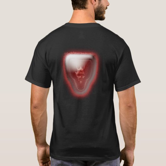 Satanic Toupee Logo tweezijdig T-shirt (Achterkant)