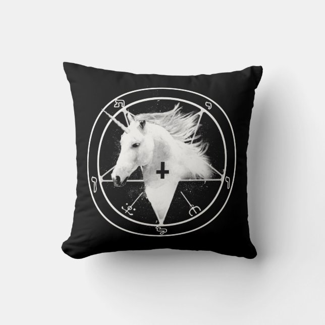 Satanic Unicorn Pillow Kussen (Voorkant)