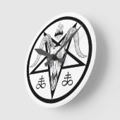 Satanic Wall Clock Ronde Klok (Hoek)