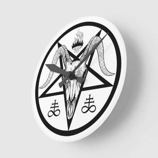 Satanic Wall Clock Ronde Klok (Hoek)