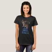 Satanicat Cute as Hell Esoteric Satanic Cat Baphom T-shirt (Voorkant volledig)
