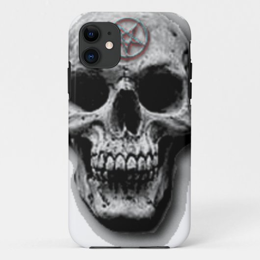 Satanisch bocht met schedelontwerp Case-Mate iPhone case (Achterkant)
