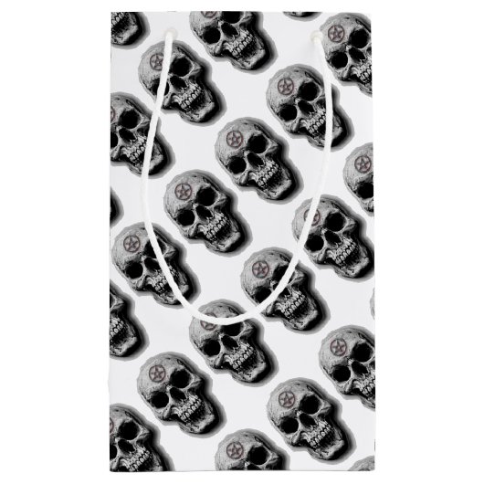 Satanisch bocht met schedelontwerp klein cadeauzakje (Achterkant)