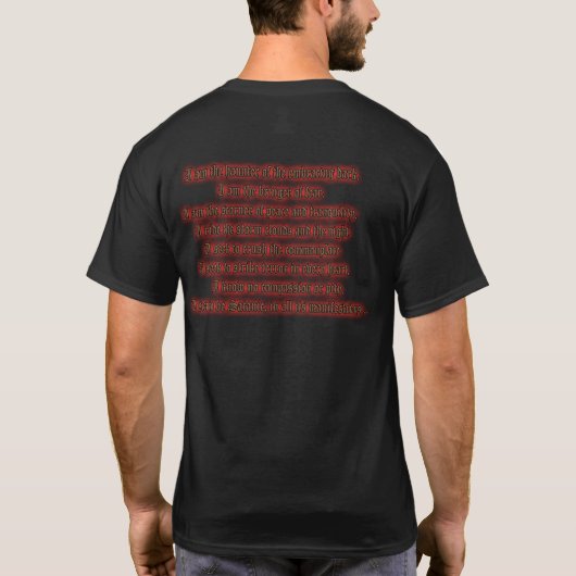 Satanisch Testament Gedicht T-shirt (Achterkant)